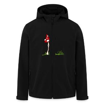 Muchotravky - Fliegenpilze - Recycelte Männer Softshell-Jacke von Stanley/Stella - Schwarz - Vorne - AI Model Male 185 light (185cm)