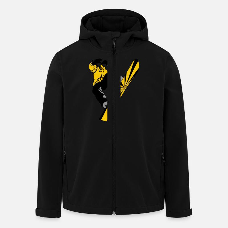 snow02_spread - Veste softshell homme en polyester recyclé Stanley/Stella - noir