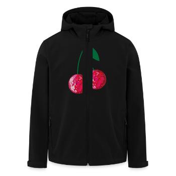 cerises disco - Veste softshell homme en polyester recyclé Stanley/Stella - noir - Devant - AI Model Male 185 light (185cm)