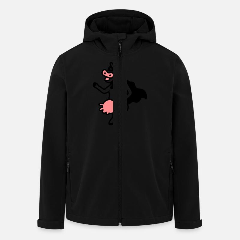 Cowhero - Recycelte Männer Softshell-Jacke von Stanley/Stella - Schwarz