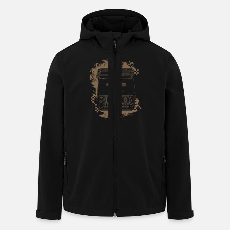 Machine à écrire Azerty - Veste softshell homme en polyester recyclé Stanley/Stella - noir