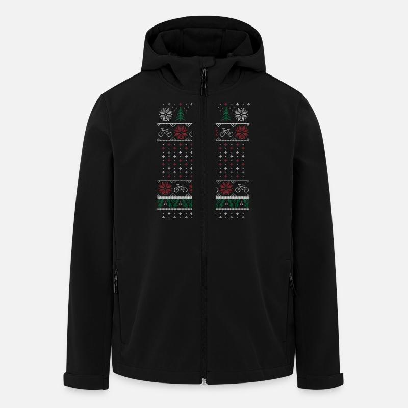 Ugly Xmas Cycling - Recycelte Männer Softshell-Jacke von Stanley/Stella - Schwarz