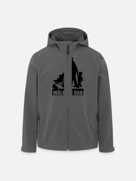 Walking Dad 2 - Recycelte Männer Softshell-Jacke von Stanley/Stella - Schwarz