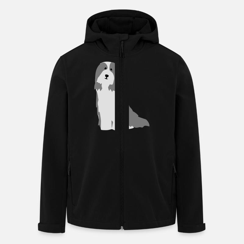 Bearded Collie - Veste softshell homme en polyester recyclé Stanley/Stella - noir
