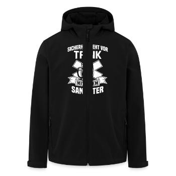 Rettungssanitäter Sanitäter Trinken - Recycelte Männer Softshell-Jacke von Stanley/Stella - Schwarz - Vorne - AI Model Male 185 light (185cm)