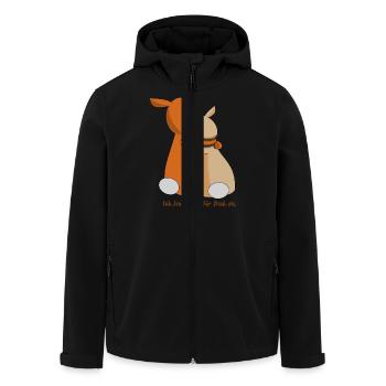 Bunnies Love Germany - Men’s Recycled Softshell Jacket by Stanley/Stella - black - Front - AI Model Male 185 light (185cm)