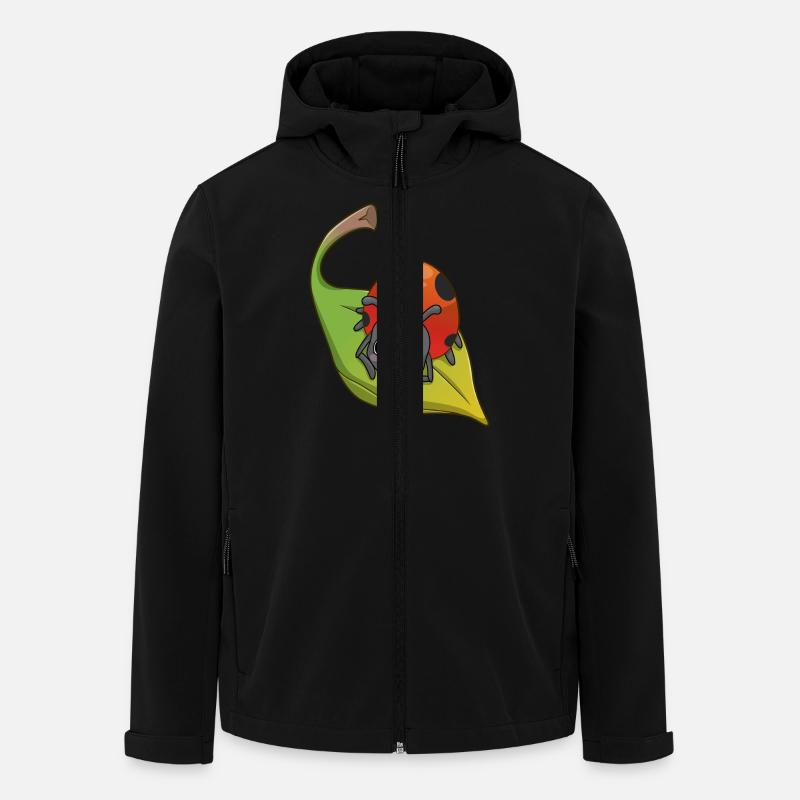 Ladybug - Marienkäfer - Recycelte Männer Softshell-Jacke Discoverer von Stanley/Stella - Schwarz