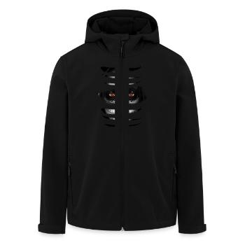 The Face - Recycelte Männer Softshell-Jacke von Stanley/Stella - Schwarz - Vorne - AI Model Male 185 light (185cm)