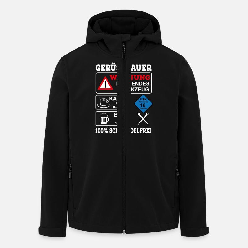 2541614 129616275 Geruestbauer - Recycelte Männer Softshell-Jacke von Stanley/Stella - Schwarz