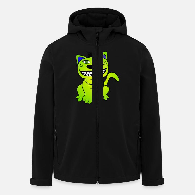 Katze - Cat - Recycelte Männer Softshell-Jacke von Stanley/Stella - Schwarz