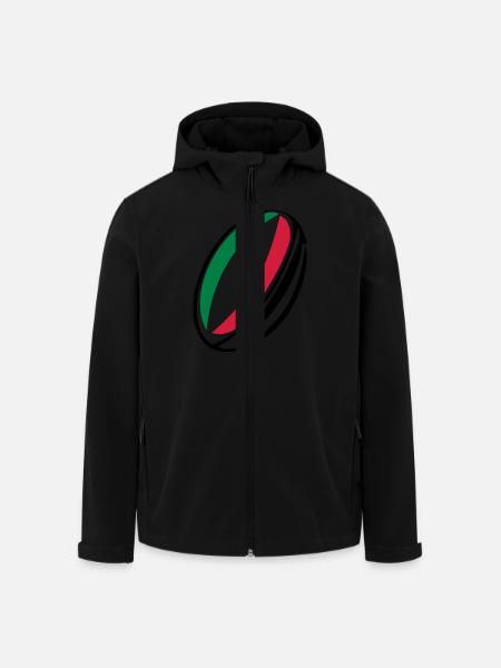 italy rugby ball - Men’s Recycled Softshell Jacket by Stanley/Stella - black