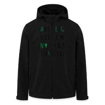 love vegan - Recycelte Männer Softshell-Jacke von Stanley/Stella - Schwarz - Vorne - AI Model Male 185 light (185cm)