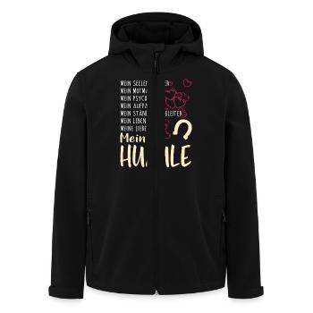 HUZULE - mein - Recycelte Männer Softshell-Jacke von Stanley/Stella - Schwarz - Vorne - AI Model Male 185 light (185cm)