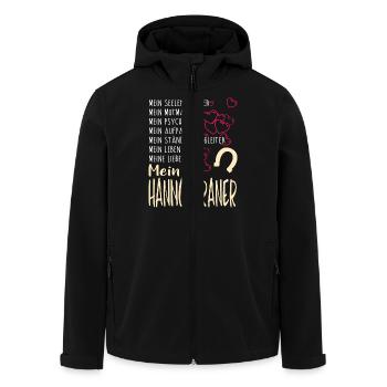 HANNOVERANER - mein - Recycelte Männer Softshell-Jacke von Stanley/Stella - Schwarz - Vorne - AI Model Male 185 light (185cm)