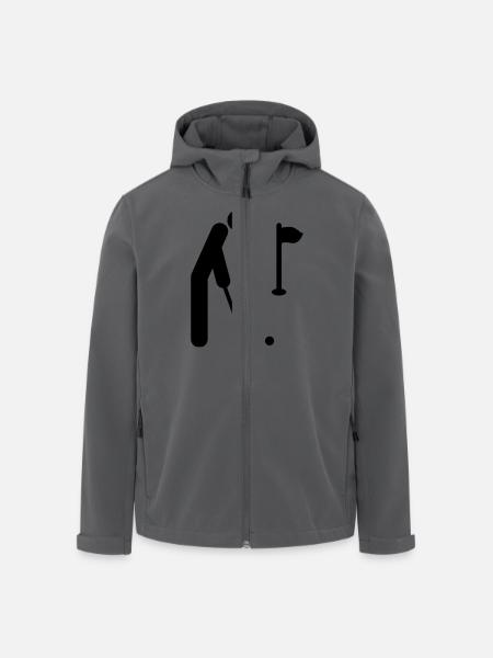 einlochen - Recycelte Männer Softshell-Jacke von Stanley/Stella - Schwarz
