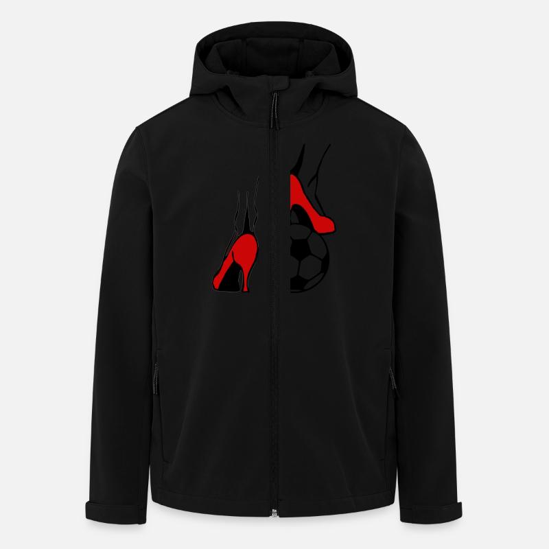 Frauenfussball - Recycelte Männer Softshell-Jacke von Stanley/Stella - Schwarz