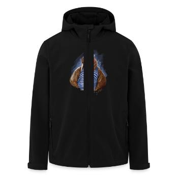 walross - Recycelte Männer Softshell-Jacke von Stanley/Stella - Schwarz - Vorne - AI Model Male 185 light (185cm)