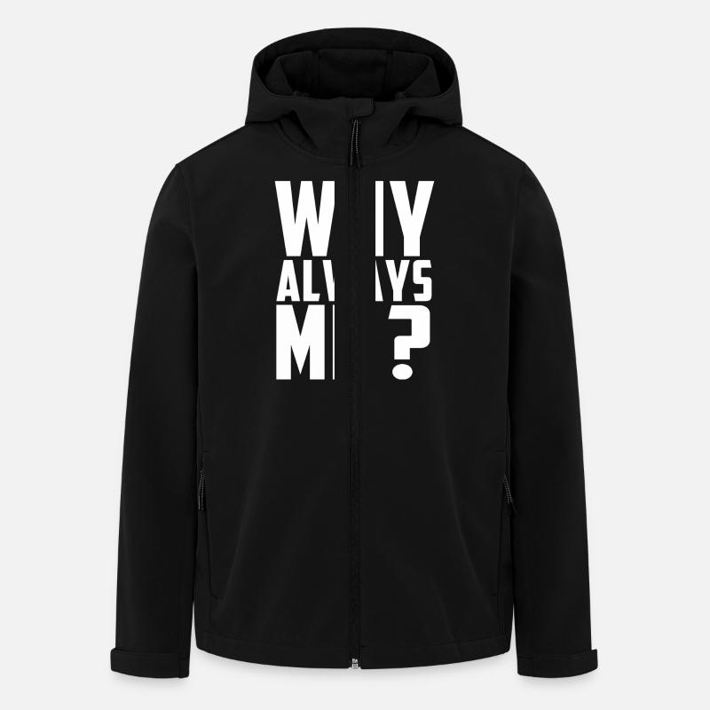 Why always me? - Veste softshell homme en polyester recyclé Stanley/Stella - noir