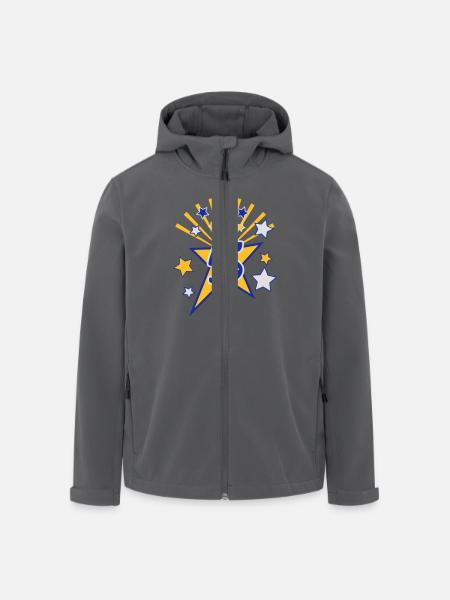BirthdayStar5 - Recycelte Männer Softshell-Jacke von Stanley/Stella - Schwarz