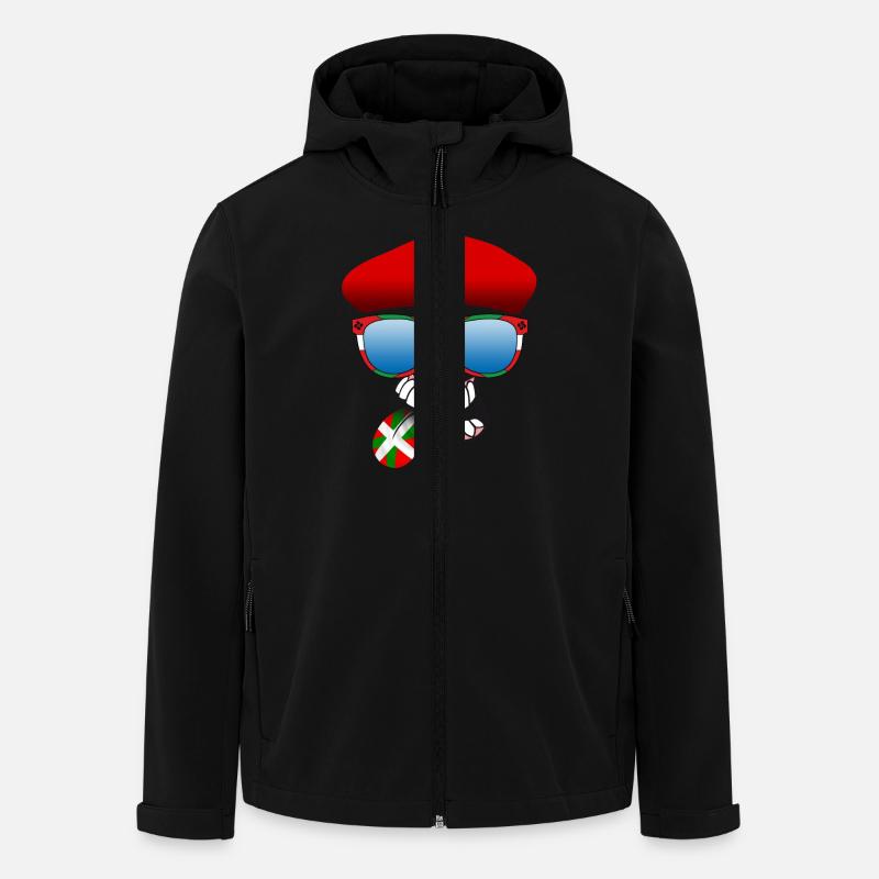Baskische smiley 6 - Recycelte Männer Softshell-Jacke von Stanley/Stella - Schwarz