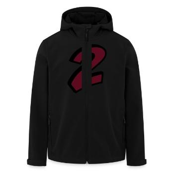 2 - Men’s Recycled Softshell Jacket by Stanley/Stella - black - Front - AI Model Male 185 light (185cm)