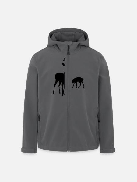 Two deer - Men’s Recycled Softshell Jacket by Stanley/Stella - black