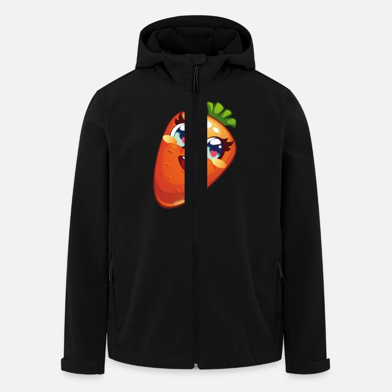 Süße Karotte - Recycelte Männer Softshell-Jacke von Stanley/Stella - Schwarz