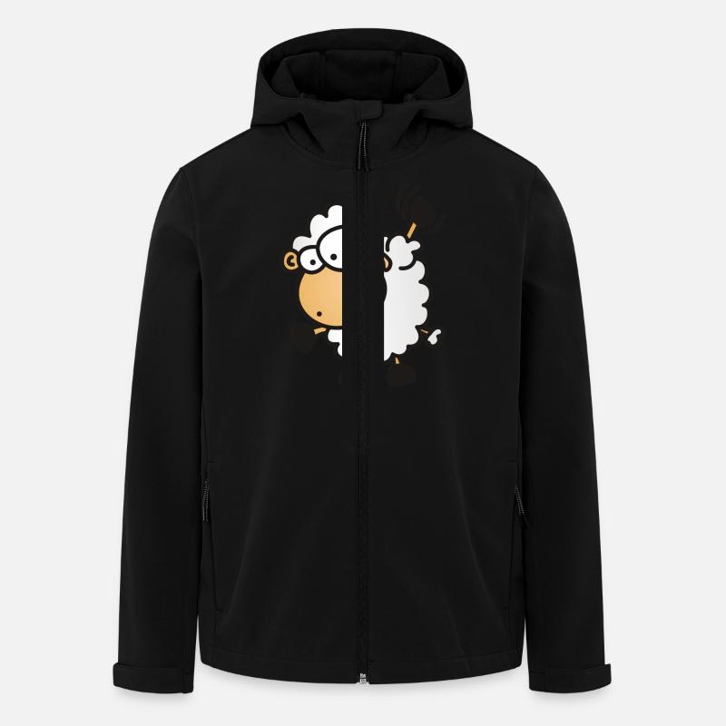 Schaf am winken - Recycelte Männer Softshell-Jacke von Stanley/Stella - Schwarz