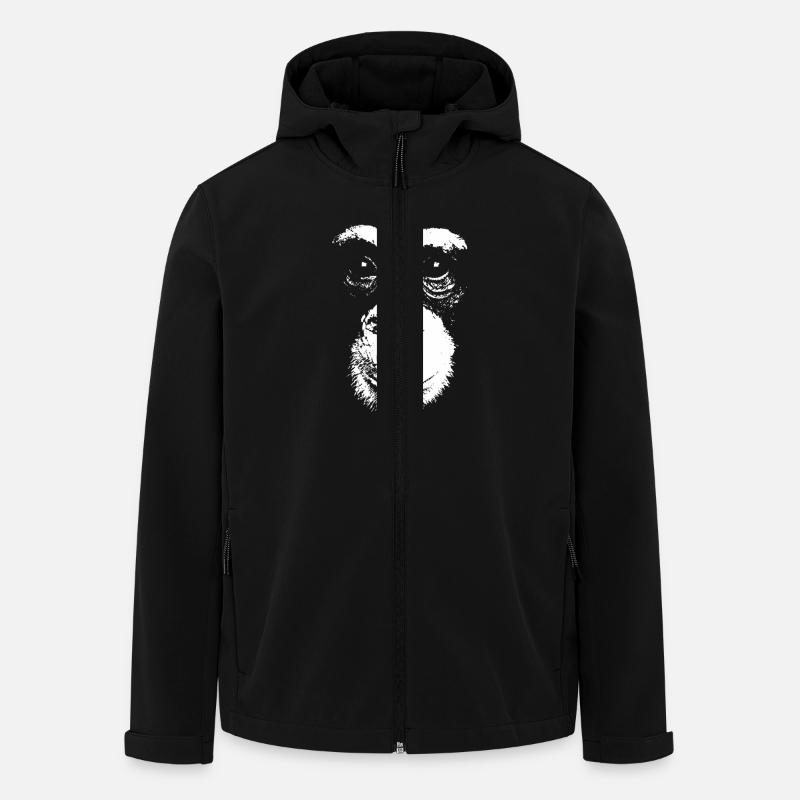 Schimpanse - Chimp - Chimpanzee - Recycelte Männer Softshell-Jacke von Stanley/Stella - Schwarz