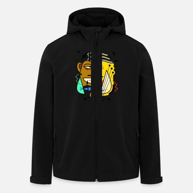 Jonas and Yel - Men’s Recycled Softshell Jacket by Stanley/Stella - black