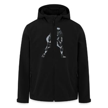 Linebacker - Recycelte Männer Softshell-Jacke von Stanley/Stella - Schwarz - Vorne - AI Model Male 185 light (185cm)