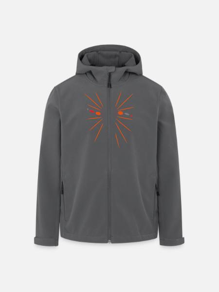 Croix mouvante - Veste softshell homme en polyester recyclé Stanley/Stella - noir