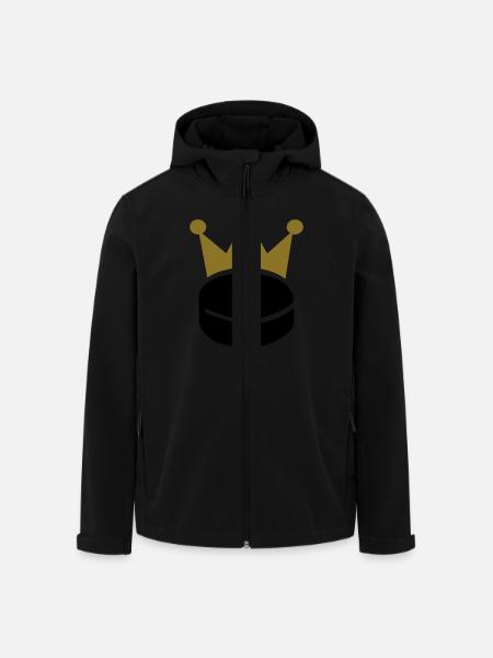 Eishockey - Recycelte Männer Softshell-Jacke von Stanley/Stella - Schwarz