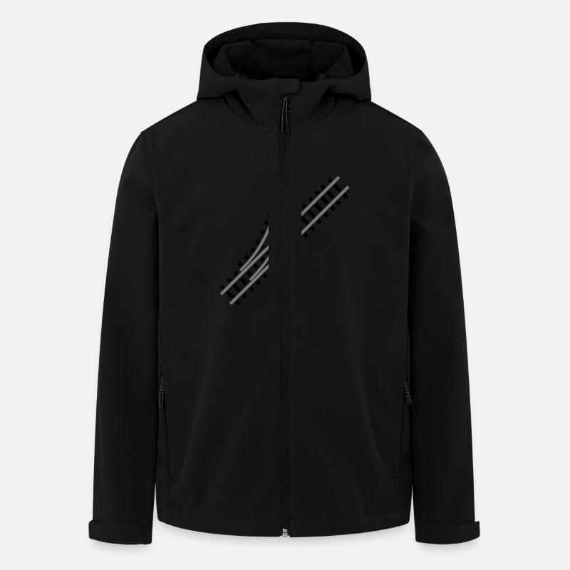 zug_gleis_2_f2 - Recycelte Männer Softshell-Jacke von Stanley/Stella - Schwarz