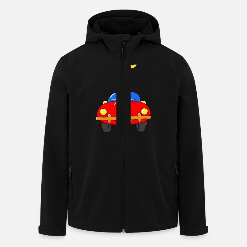 Giraffe driving car - Recycelte Männer Softshell-Jacke von Stanley/Stella - Schwarz