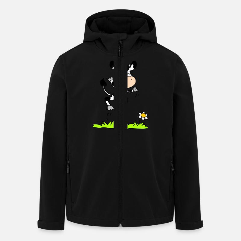 Joyious Cow - Men’s Recycled Softshell Jacket by Stanley/Stella - black