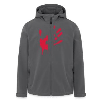 Bloody Hand - Blutige Hand - Halloween -Blut - Recycelte Männer Softshell-Jacke von Stanley/Stella - Schwarz - Vorne - AI Model Male 185 light (185cm)