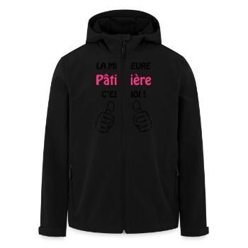 Pâtissier / Pâtisserie / Cuisine / Chef / Gâteau - Veste softshell homme en polyester recyclé Stanley/Stella - noir - Devant - AI Model Male 185 light (185cm)