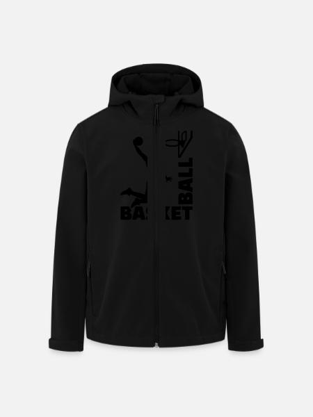 Basketball - Veste softshell homme en polyester recyclé Stanley/Stella - noir
