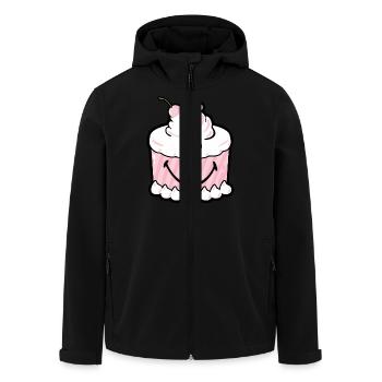 Smiley Cake - Veste softshell homme en polyester recyclé Stanley/Stella - noir - Devant - AI Model Male 185 light (185cm)