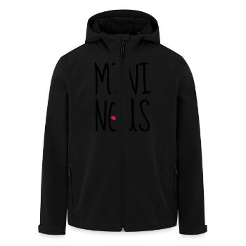 Mini Nous - Naissance - Bébé - Papa - Maman - Veste softshell homme en polyester recyclé Stanley/Stella - noir - Devant - AI Model Male 185 light (185cm)