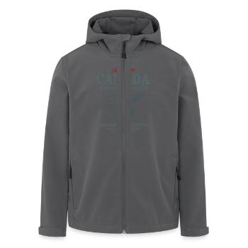 Canada - Moose - Elch - Recycelte Männer Softshell-Jacke von Stanley/Stella - Schwarz - Vorne - AI Model Male 185 light (185cm)