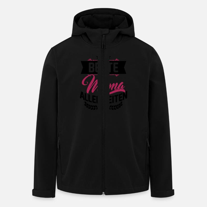 Beste Mama aller Zeiten - Recycelte Männer Softshell-Jacke von Stanley/Stella - Schwarz