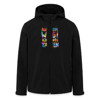 Aus dem Weg, ich muss tanzen! Sprüche, Party, - Recycelte Männer Softshell-Jacke von Stanley/Stella - Schwarz - Vorne - AI Model Male 185 light (185cm)
