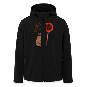 Alter Sack - 60. Geburtstag - 60 - Sechzig - Recycelte Männer Softshell-Jacke von Stanley/Stella - Schwarz - Vorne - AI Model Male 185 light (185cm)