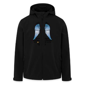 My Uncle Is My Guardian Angel - Men’s Recycled Softshell Jacket by Stanley/Stella - black - Front - AI Model Male 185 light (185cm)
