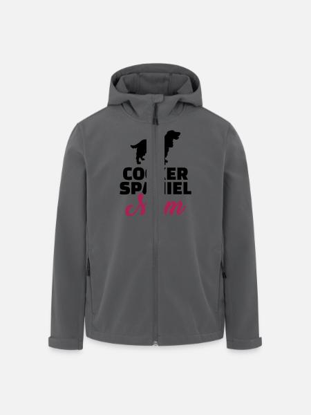 Cocker Spaniel - Veste softshell homme en polyester recyclé Stanley/Stella - noir