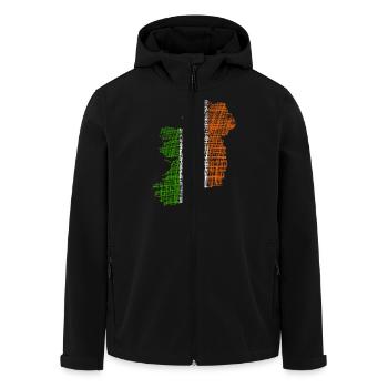 Irland Ireland - Recycelte Männer Softshell-Jacke von Stanley/Stella - Schwarz - Vorne - AI Model Male 185 light (185cm)