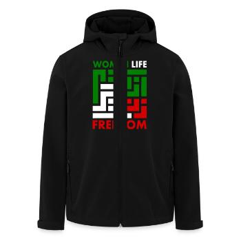 women life freedom Zan zendegi azadi - Men’s Recycled Softshell Jacket by Stanley/Stella - black - Front - AI Model Male 185 light (185cm)