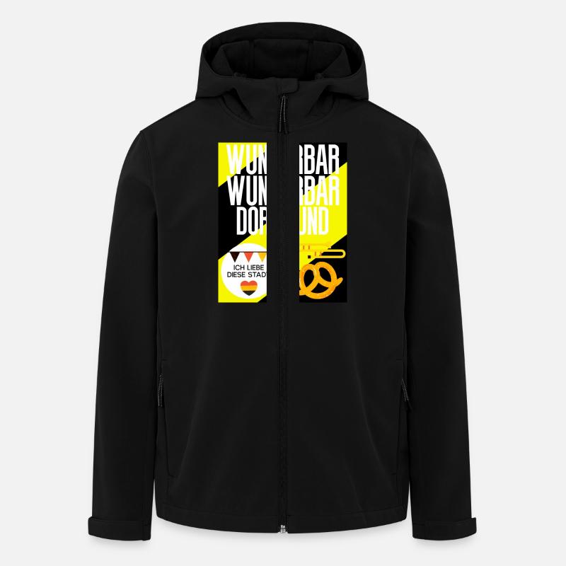 Dortmund - Recycelte Männer Softshell-Jacke von Stanley/Stella - Schwarz
